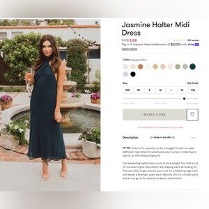 Jasmine Halter Midi Dress